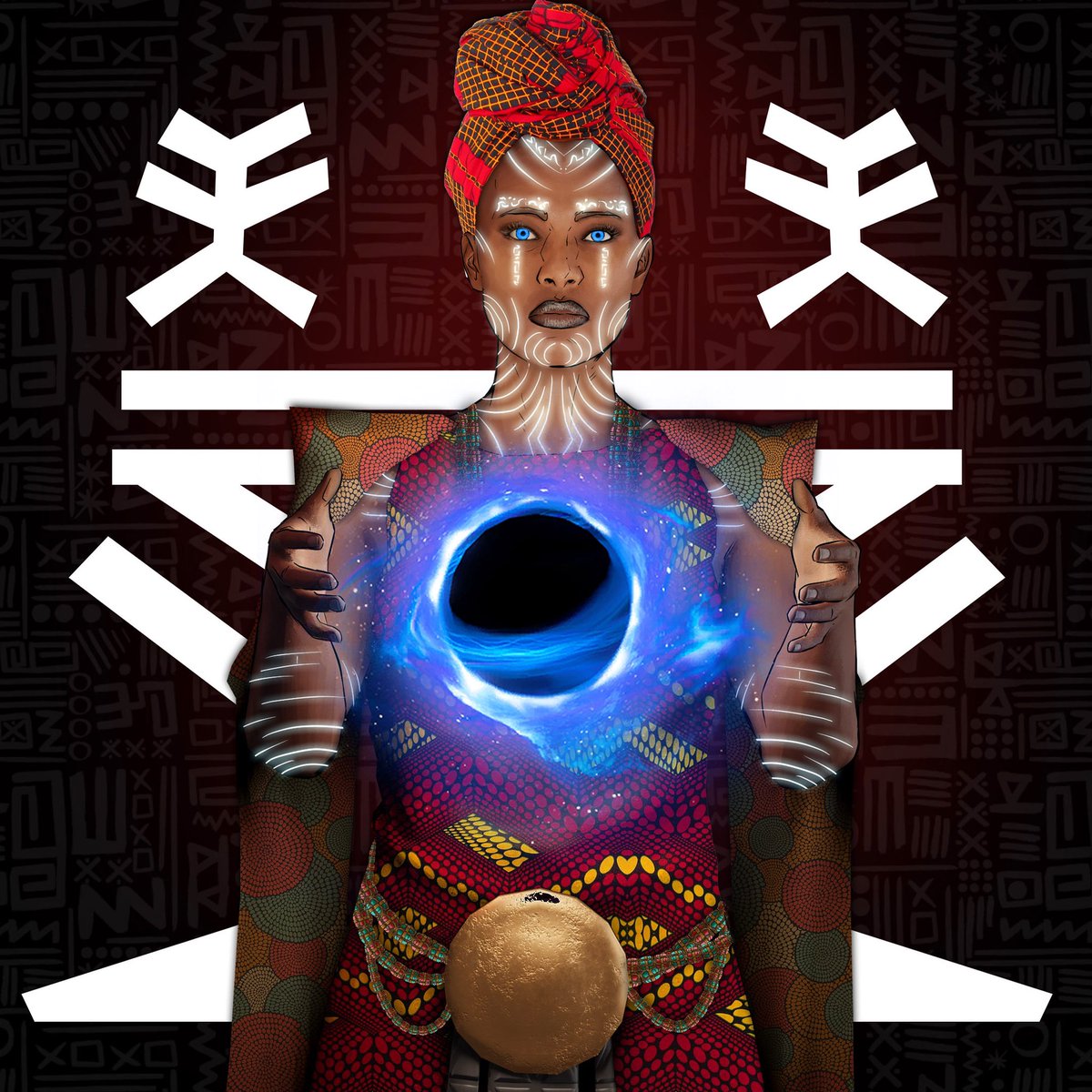 Gleti, is amoon Goddess of the people from the Kingdom of Dahomey, Benin is located in it. In Dahomey folklore, she is the mother of millions of stars.

#thealkebulantribe #nft