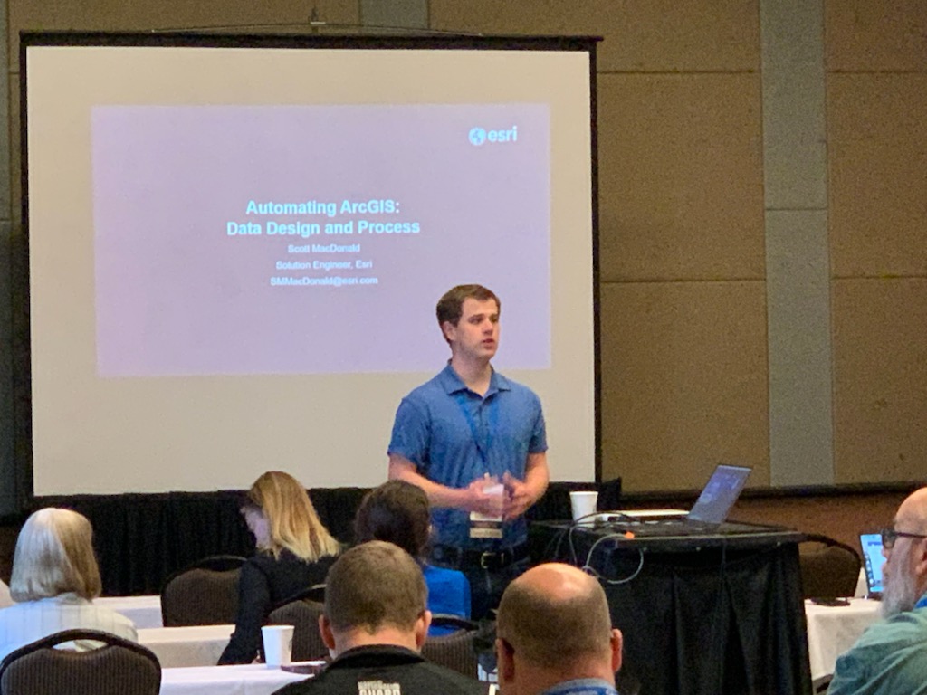macd_sm's tweet photo. The St. Louis @EsriSLGov team had a great time at @magicgis 2022 in Branson! @ChaseFisherGIS and I really appreciated the engaging sessions, great conversations, and tabletop BattleBots tournament. GIS is alive and well in the Midwest! #gischat https://t.co/zB4g4PXLHI