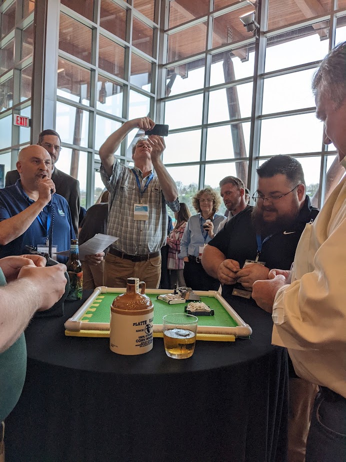 macd_sm's tweet photo. The St. Louis @EsriSLGov team had a great time at @magicgis 2022 in Branson! @ChaseFisherGIS and I really appreciated the engaging sessions, great conversations, and tabletop BattleBots tournament. GIS is alive and well in the Midwest! #gischat https://t.co/zB4g4PXLHI