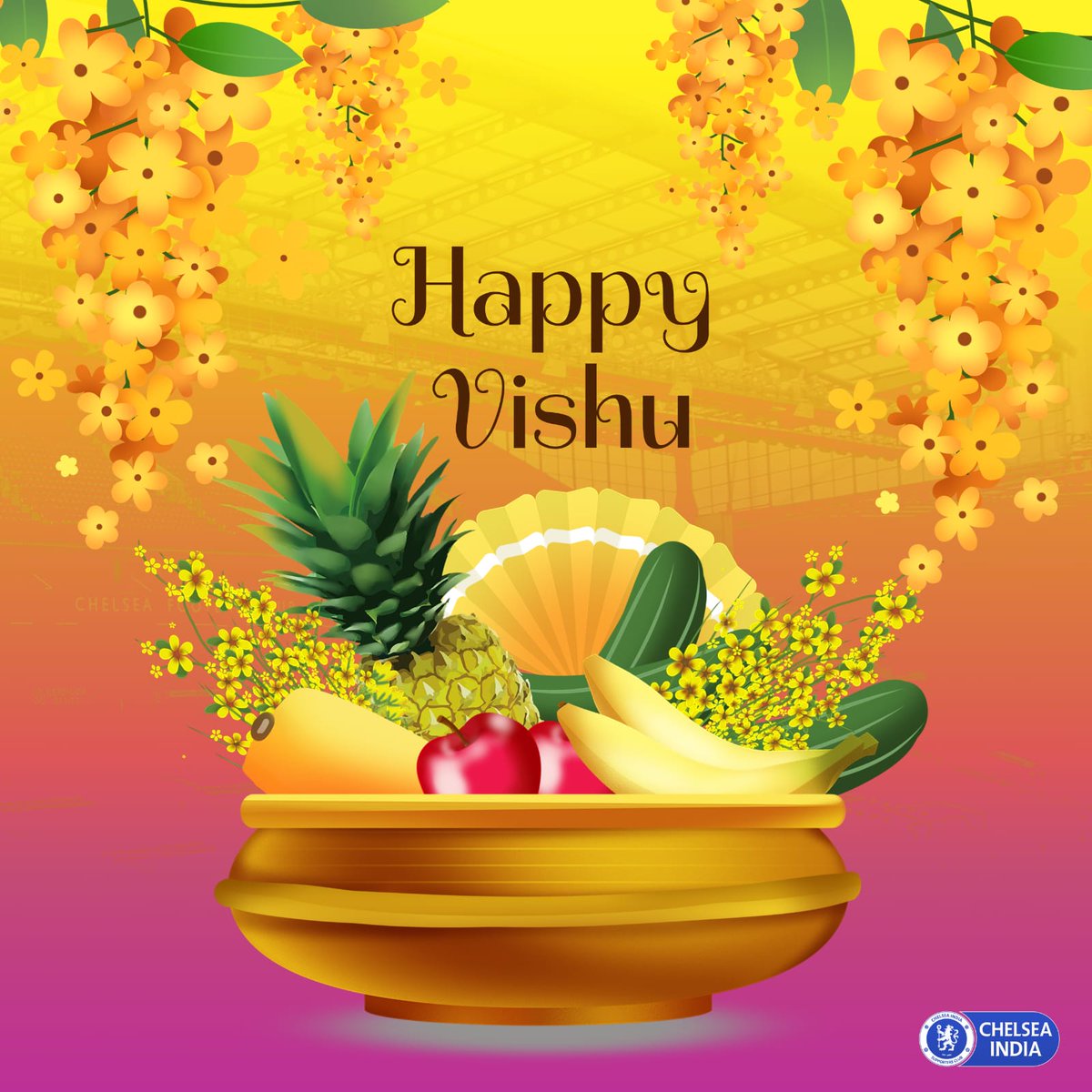 ChelseaIndia's tweet photo. Wishing a very Happy Vishu to everyone celebrating today 🌻 

#CFC #Vishu #ChelseaIndia https://t.co/xe2yr9CRav