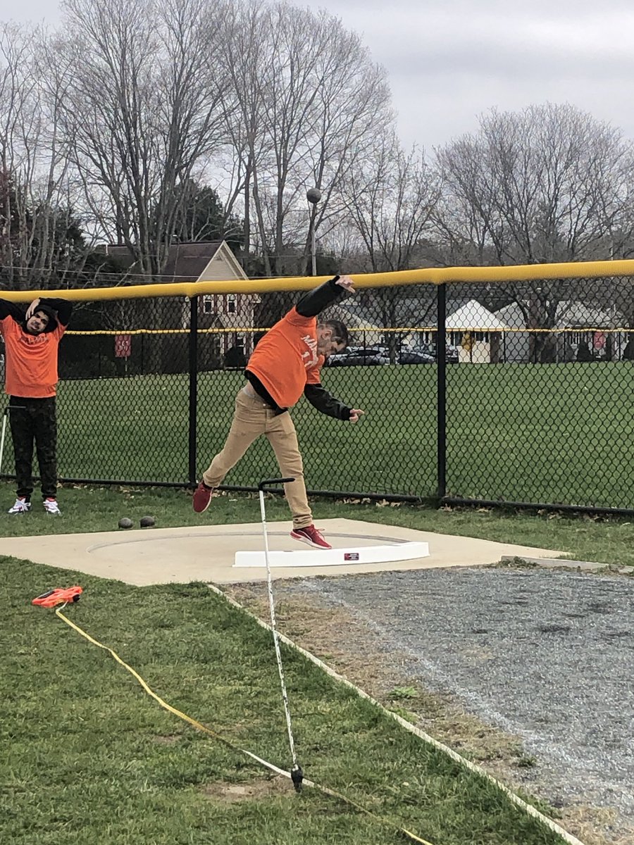 Unified Track had a great day. Lucas muscles one out with shot put!