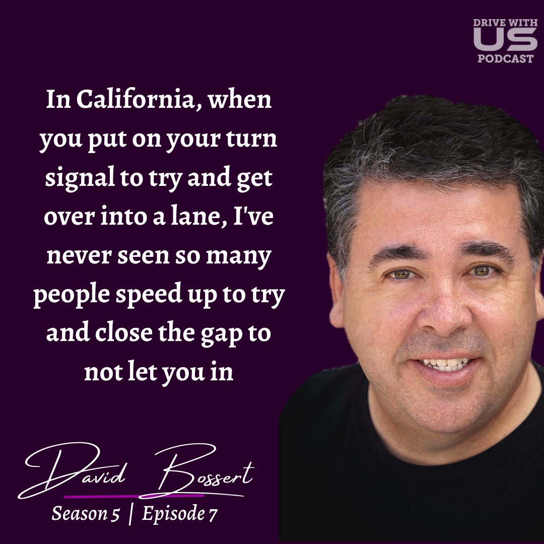David has noticed in California if you put on your signal to change lanes, drivers speed up to not let you in!

Hear David’s (<a href="/dave_bossert/">Dave Bossert</a>) driving stories DWUP S5Ep7 (Link in Bio)!

#DriveWithUsPodcast #california #didyouknow #roadrules #podcasts