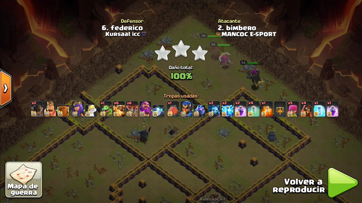 Noche de infarto en la clashmasterleague con <a href="/MancocS/">archi's clans</a> . Primera victoria gracias a nuestras defensas. Pude aportar mi plenito con blindwizard. ♿️♿️♿️💪💪💪 seguimos 1/1.