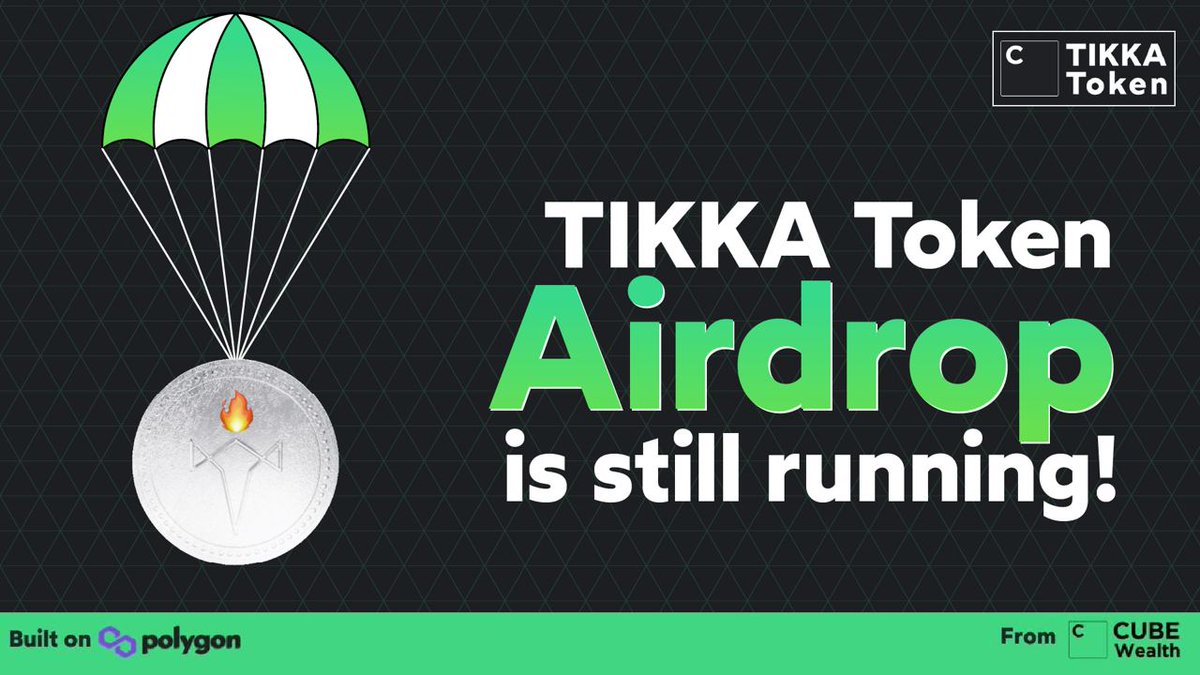 📢 You're lucky that the #TIKKAToken #airdrop is still running!
Join now to give yourself a chance to win!

👉 Airdrop Link: t.me/TikkaTokenAird… 

Airdrop Ends: 21st April
Airdrop Distribution: within a week after airdrop ends.