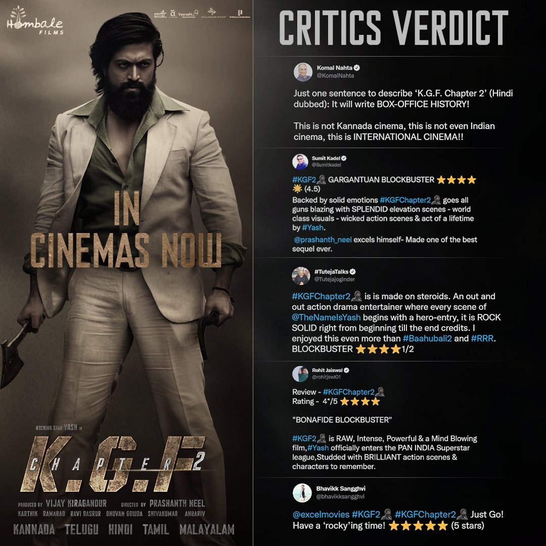 KGF 2 Movie Review