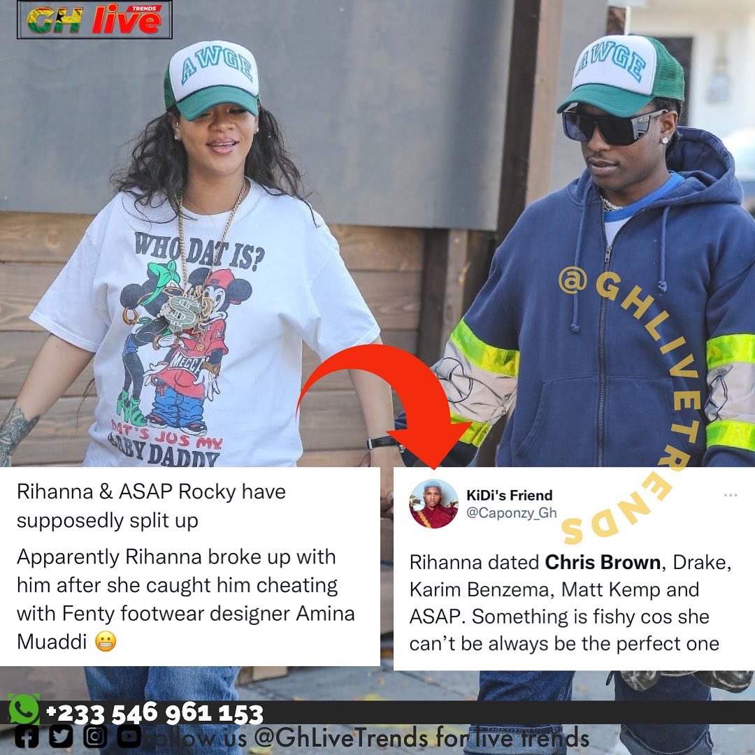 ghlivetrends's tweet photo. Riri and Asap Rocky don end am asap. 

Chris Brown Beyoncé #GhanaOnAsphalt https://t.co/qF6cjxFHw7
