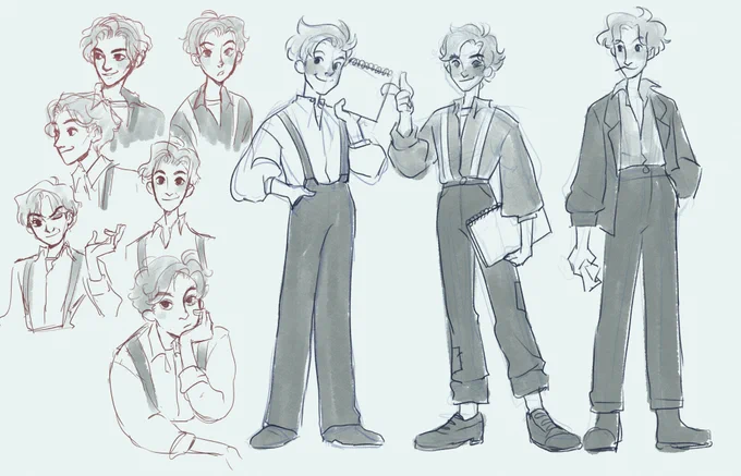 Some sketches for a new mini character design project! Can you guess the movie I'm referencing 👀 