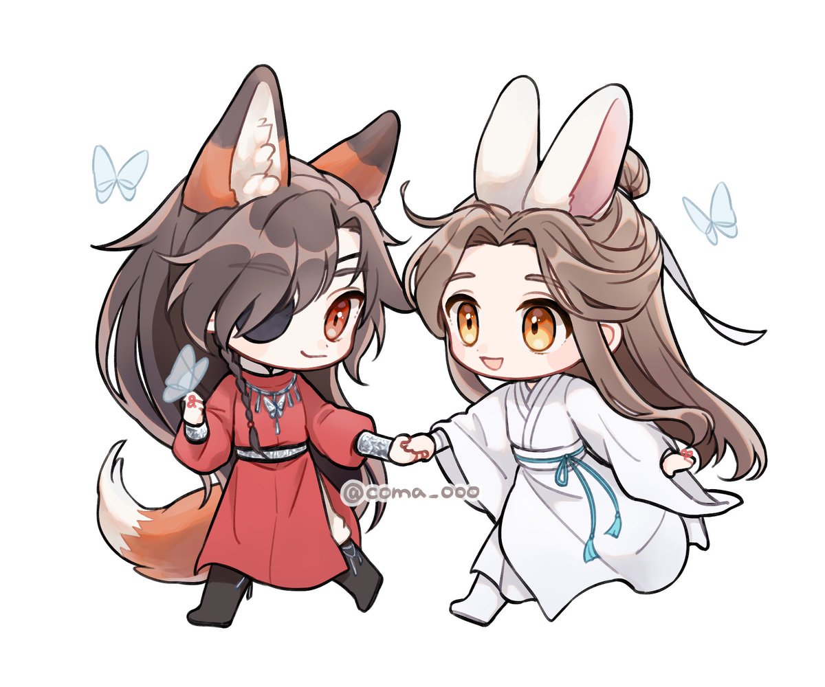 「🦊🐰
#TGCF 」|🌿のイラスト