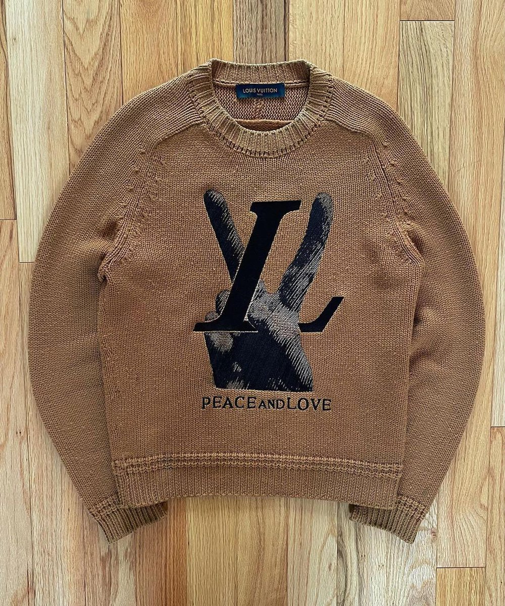 Fashion Drops on X: Kim Jones' Louis Vuitton Peace and Love Knit