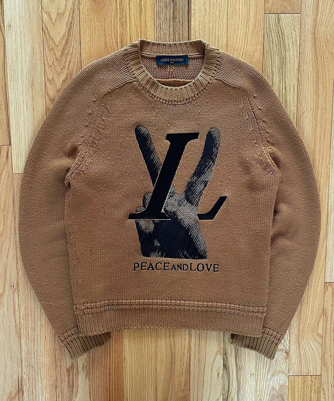 Fashion Drops on X: Kim Jones' Louis Vuitton Peace and Love Knit Sweater,  2018  / X
