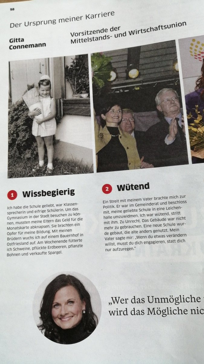mitsaarland's tweet photo. Die besinnlichen Kar- und Ostertage starten mit einer interessanten Lektüre in der @wiwo über eine starke Frau. @gitta_connemann
"Wer das Unmögliche nicht versucht, wird das Mögliche nicht erreichen." https://t.co/iLi5IlnN8k
