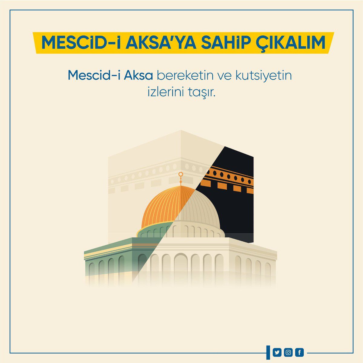 Mescid-i Aksa bereketin ve kutsiyetin izlerini taşır.

#GözümüzKulağımızAksada
#KeepEyeOnAlAqsa
#FreePalestine
