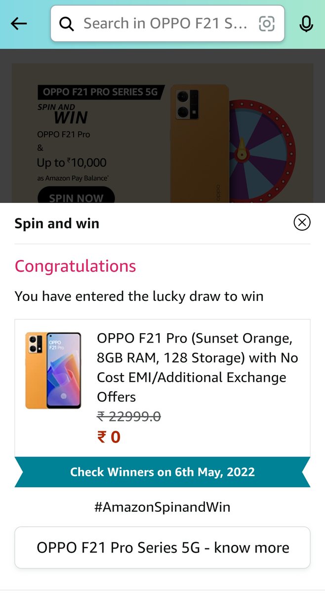 ModhBhaskar's tweet photo. #AmazonSpinandWin https://t.co/cyMZwsMTbF
