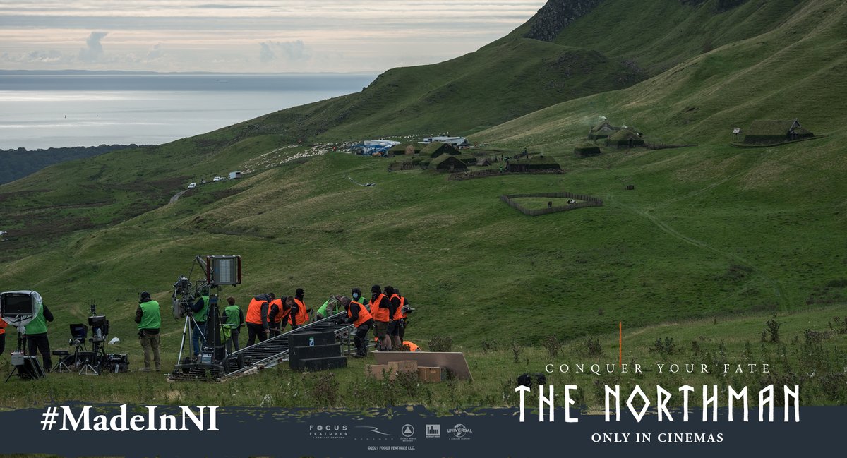 NIScreen's tweet image. Robert Eggers' #TheNorthman is in cinemas today! 

Made on location in Northern Ireland &amp;amp; at Belfast Harbour Studios this Viking epic stars Alexander Skarsgård, Nicole Kidman, Claes Bang, Anya Taylor-Joy, Ethan Hawke, Willem Dafoe &amp;amp; Björk. #MadeInNI bit.ly/3uMgyRW