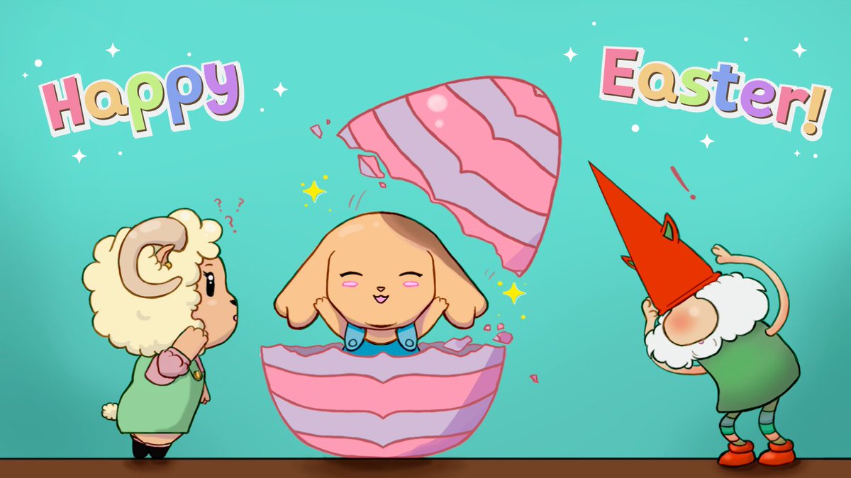 firemountainsvg's tweet photo. 🇬🇧
Manuela and Azul just found this wiggling egg🥚💓 What's inside? OH LOOK, Noah just popped out ✨🔺🐶🐏✨ #indedevgame #firemountains #happyeaster https://t.co/2L1Oddl9kb