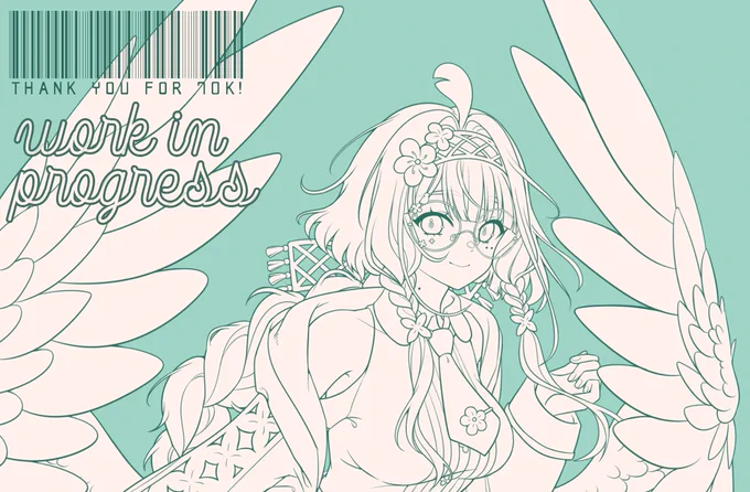 I'm a bit late but thank you for the big 70K milestone! A warm hello to all the new faces and many air kisses to longtime followers.

Here's a little wip preview of my new vtuber sheet 🐓✨
#ENVtuber #PHVtuber #henillust 