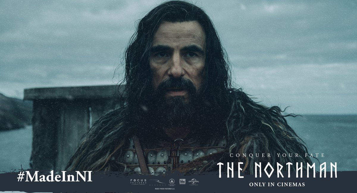 NIScreen's tweet image. Robert Eggers' #TheNorthman is in cinemas today! 

Made on location in Northern Ireland &amp;amp; at Belfast Harbour Studios this Viking epic stars Alexander Skarsgård, Nicole Kidman, Claes Bang, Anya Taylor-Joy, Ethan Hawke, Willem Dafoe &amp;amp; Björk. #MadeInNI bit.ly/3uMgyRW