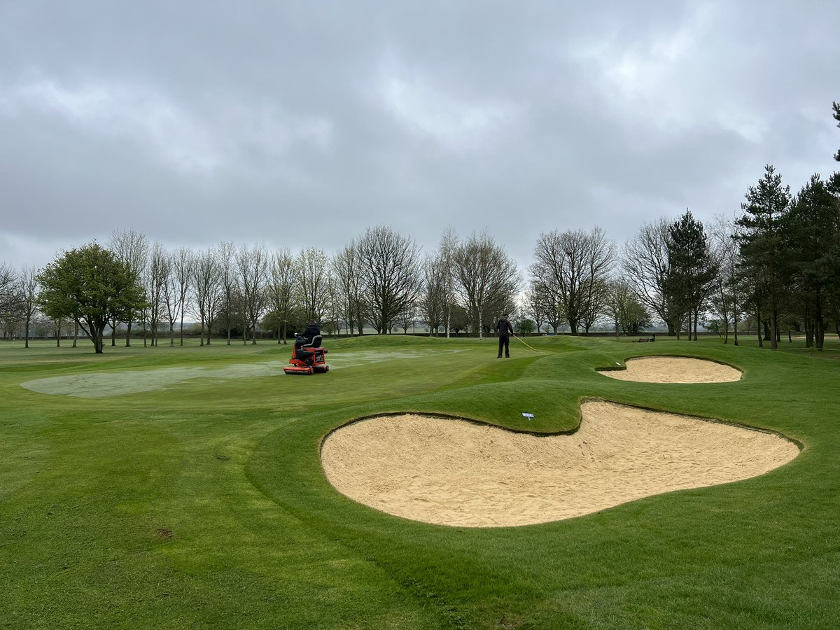The refurbished 10th opens for play today! Great work by <a href="/cirengolfgreen/">Green Keepers</a>  <a href="/CirencesterGolf/">Cirencester Golf Club</a> <a href="/mckiegroup/">Mckiegroup</a> and  <a href="/andyaitkens74/">Andrew Moon</a> <a href="/BunkerMat_com/">Whitemoss Eco - Innovative Golf Course Solutions.</a> <a href="/tillersturf/">Tillers Turf</a> <a href="/a_west12/">Adam West</a>. Vision and design by Giulia Ferroni, Leeds Golf Design.