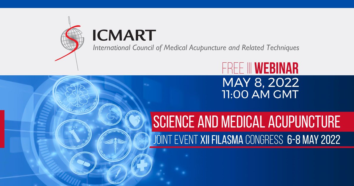 ICMART_'s tweet photo. ICMART organizes its 3rd Webinar “Science and Medical Acupuncture” on the 8th May 22 at 11.00 AM GMT. https://t.co/NkLkcVYgJe https://t.co/VEyTavvEhB