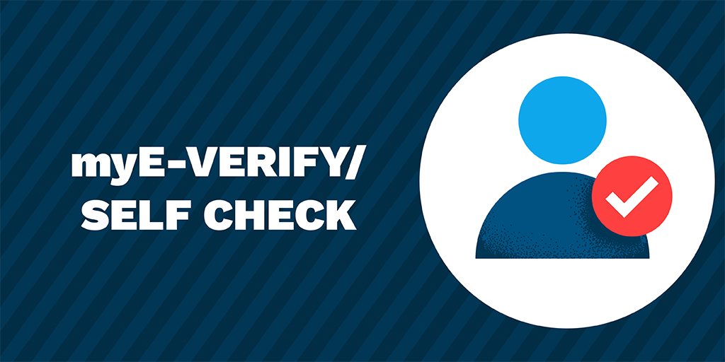 EVerify's tweet photo. #Employees: Are you looking for a job? Create an account with #myEVerify to see what #EVerify employers see. Try Self Check today! https://t.co/k1rnEvXOMu https://t.co/4bCAgnNS2w