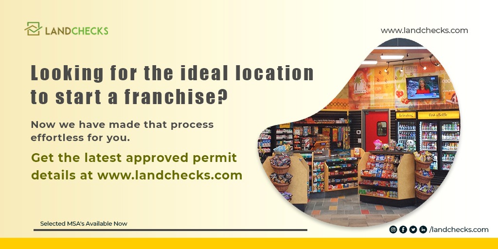 LandChecks's tweet image. Looking for the ideal location to start a franchise?
Now we have made that process effortless for you. 
Get the latest approved permit details at 
landchecks.com
Selected MSA's Available now
#realestateinvestment #realestateinvesting #realestatedevelopment #Landchecks