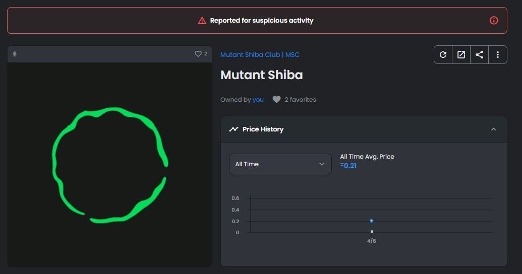 bokee70862234's tweet photo. @MutantShibaClub @opensea Something very unfair happened.
Account A probably did an unusual minting. Account B bought it, and I made a purchase from B. But at this point, as in the screenshot, the sale has been banned.

#MutantShibaClub #MSC #opensea https://t.co/ZGUMX8Km44