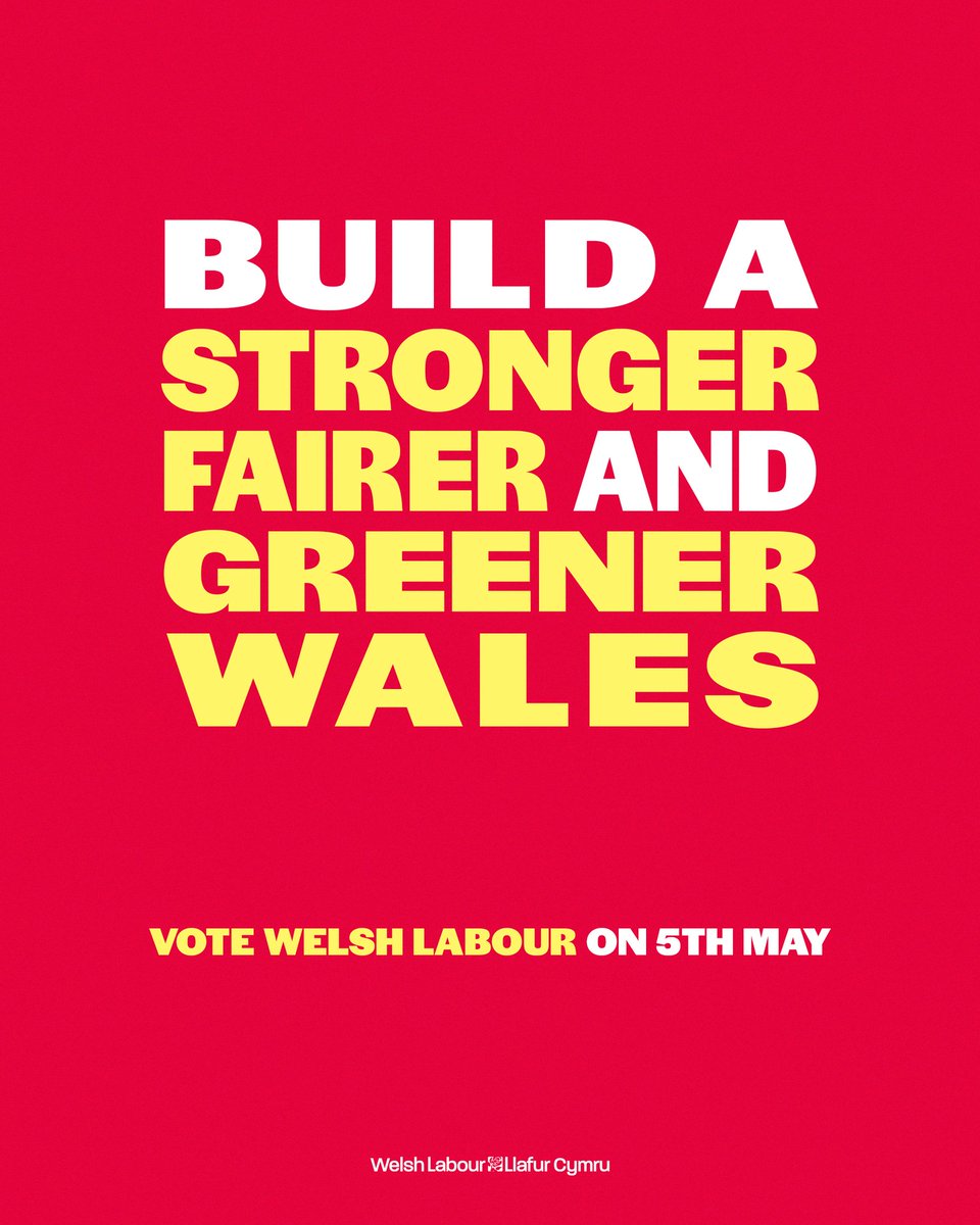 When you get to that polling station on 5 May, cast your vote to strengthen the Welsh Labour team and help us to build a Stronger, Fairer and Greener Wales.