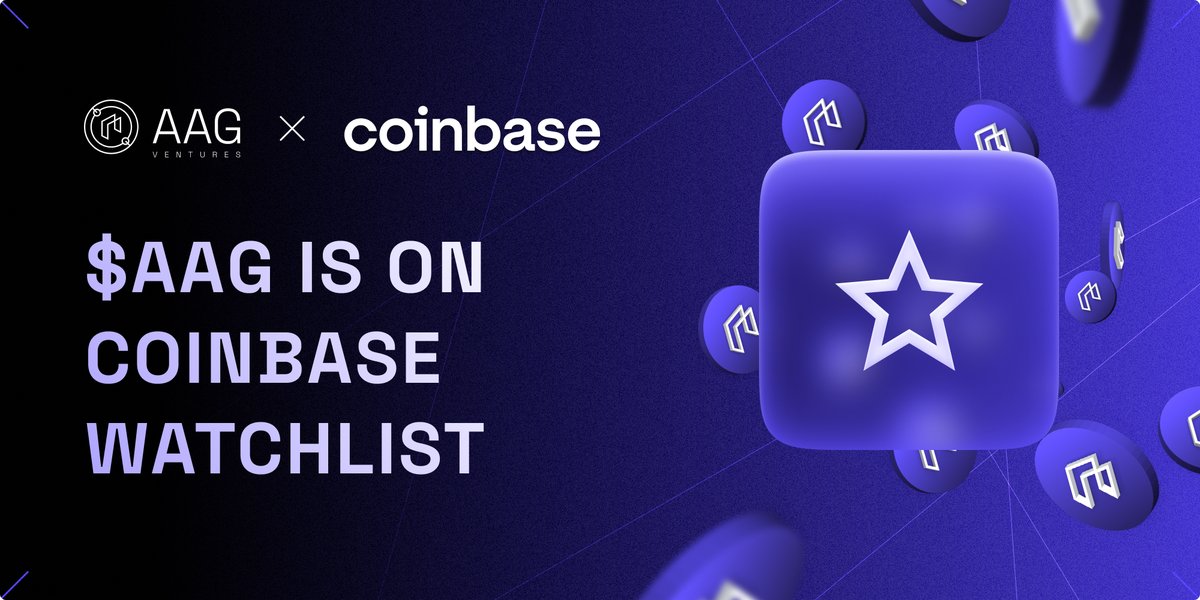 Entering Friday with good news!

You can now find $AAG on <a href="/coinbase/">Coinbase 🛡️</a> watchlist 👀

coinbase.com/price/aag-vent…

$AAG #AAG #Metaverse #PlayToEarn