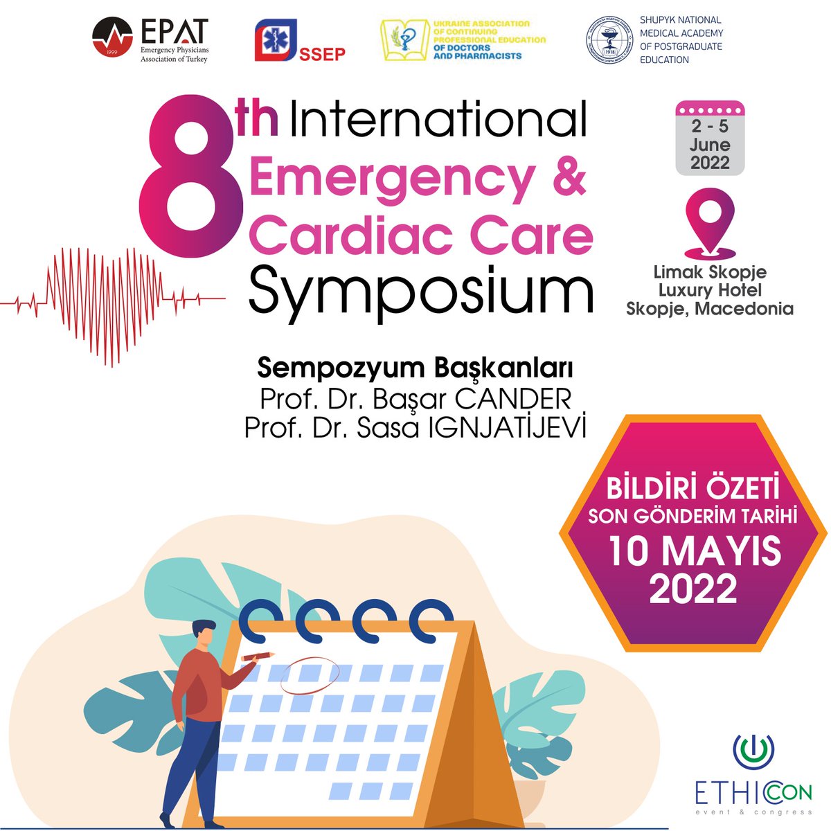 8th International Emergency &amp; Cardiac Care Symposium 2 to 5 June 2022 in Skopje, Northern Macedonia
ieccsymposium.com
ieccsymposium.com/abstract-submi… #atuder #epat #ssep #cardiac #emergency <a href="/ErdenErolUnluer/">voice of ultrasound</a> <a href="/behcetalmd/">Behçet Al</a> <a href="/semos20/">sema ayten</a> <a href="/AcilTV1/">AcilTV</a> <a href="/sukru_gurbuz/">Şükrü Gürbüz</a> @Dr__Sedatozbay <a href="/mendereshazir/">Menderes Hazır</a>