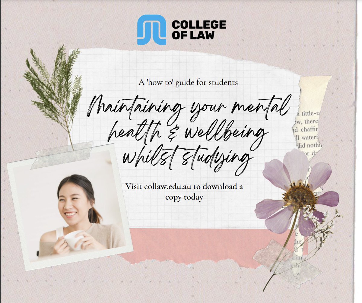 In this guide, 'Maintaining Your Mental Health &amp; Wellbeing While Studying’, the <a href="/collawaust/">collawaust</a> share some handy tips to ensure you still get the most out of your studies – while keeping your health and wellbeing a priority.

Get your copy today via: collaw.edu.au/resources/2020…