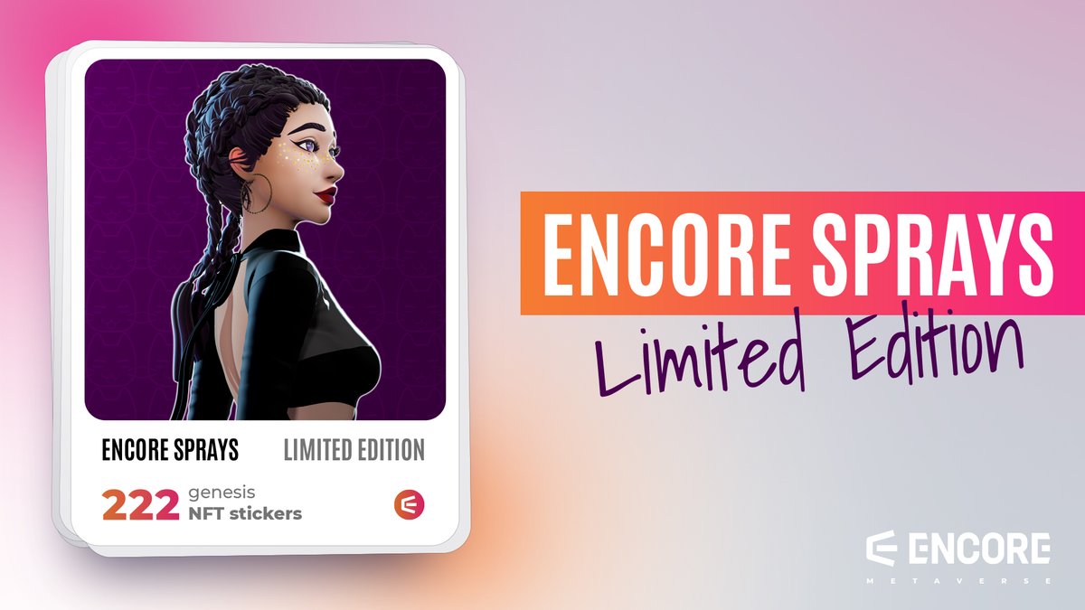 Want to get the stylized #NFT #sticker of ME?

Join the #contest NOW gleam.io/H1GbP/encore-m…  

Limited! 222 stickers only

#GleamCampaign #NFTcommunity #NFTgiveaway #giveaway