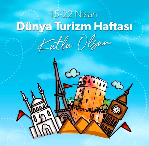 Turizm, dünyayı keşfetmenin en keyifli yoludur. 15 - 22 Nisan Turizm Haftası kutlu olsun.
Tourism is the most enjoyable way to explore the world. Happy #TourismWeek 15 - 22 April