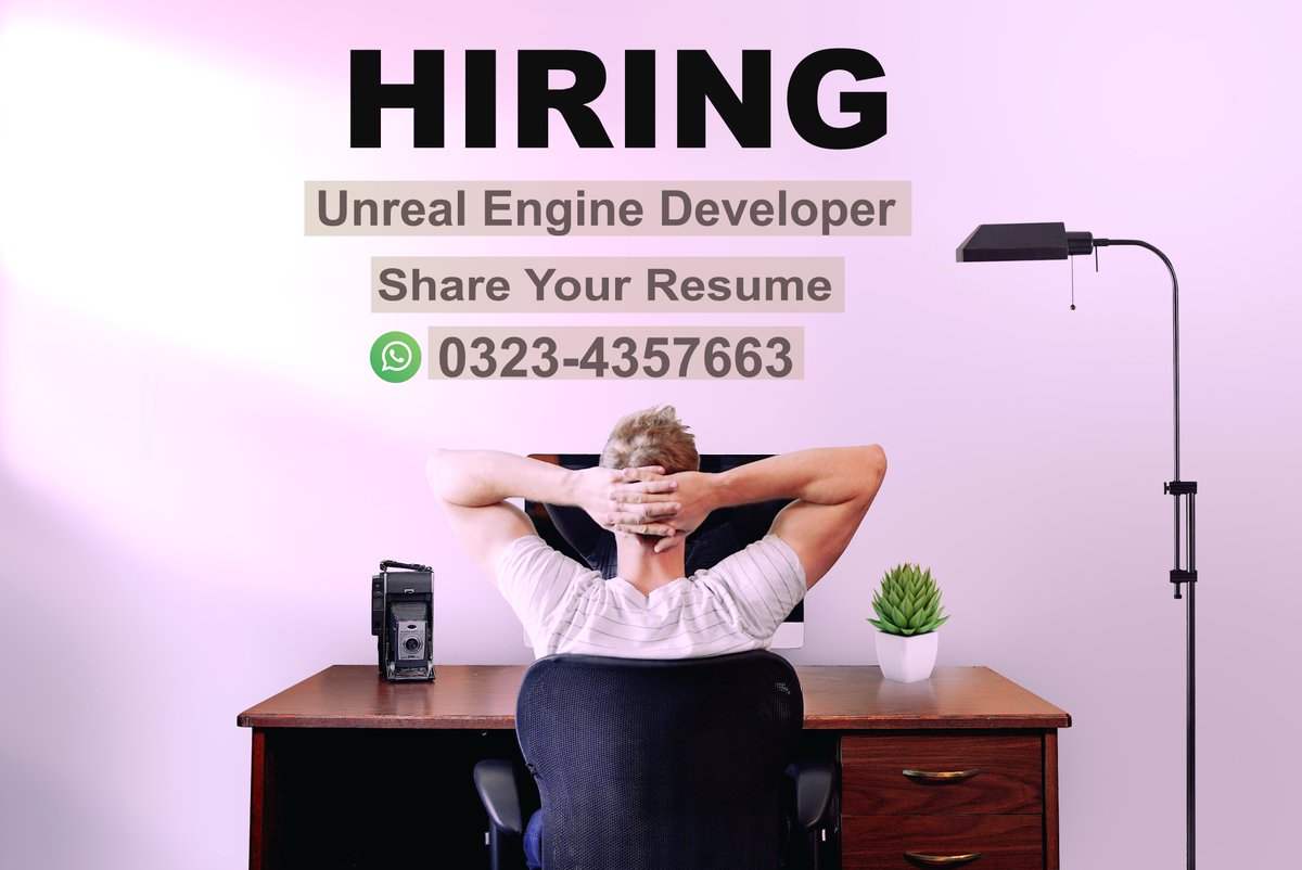 Hiring Unreal Engine Developer for the Virtual Reality and 3D Based Software Platform
Experience: 1-3 Years
●Expertise in Unreal Engine Blueprints
●Familiarity with C++ in Unreal Engine
Interested candidates can share their resumes at 03234357663 
#remotejobs #unreal #hiring