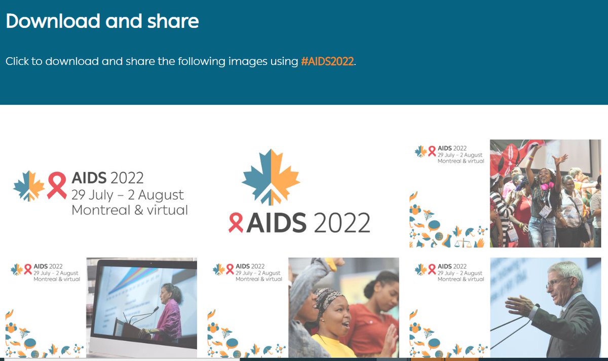 AIDS_conference's tweet photo. Are you looking forward to #AIDS2022? Help us spread the word!  

Access social language and graphics, and join the conversation on our social channels! https://t.co/GZUAs0CifH https://t.co/JYgiV8B2Z1