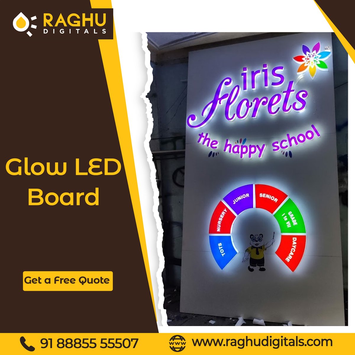 RAGHUDIGITA1S's tweet photo. Advertising Board with Perfect Functioning and Easy Usability.
Prominent Manufacturers of the Wide Assortment of Display Boards.
Contact: +91 88855 55507 Know More: https://t.co/XHfepRg34g
#raghudigitals #glowsign #glowsignboards #glowsigns #glowsignboardmanufactures https://t.co/0RrqCpQuFd