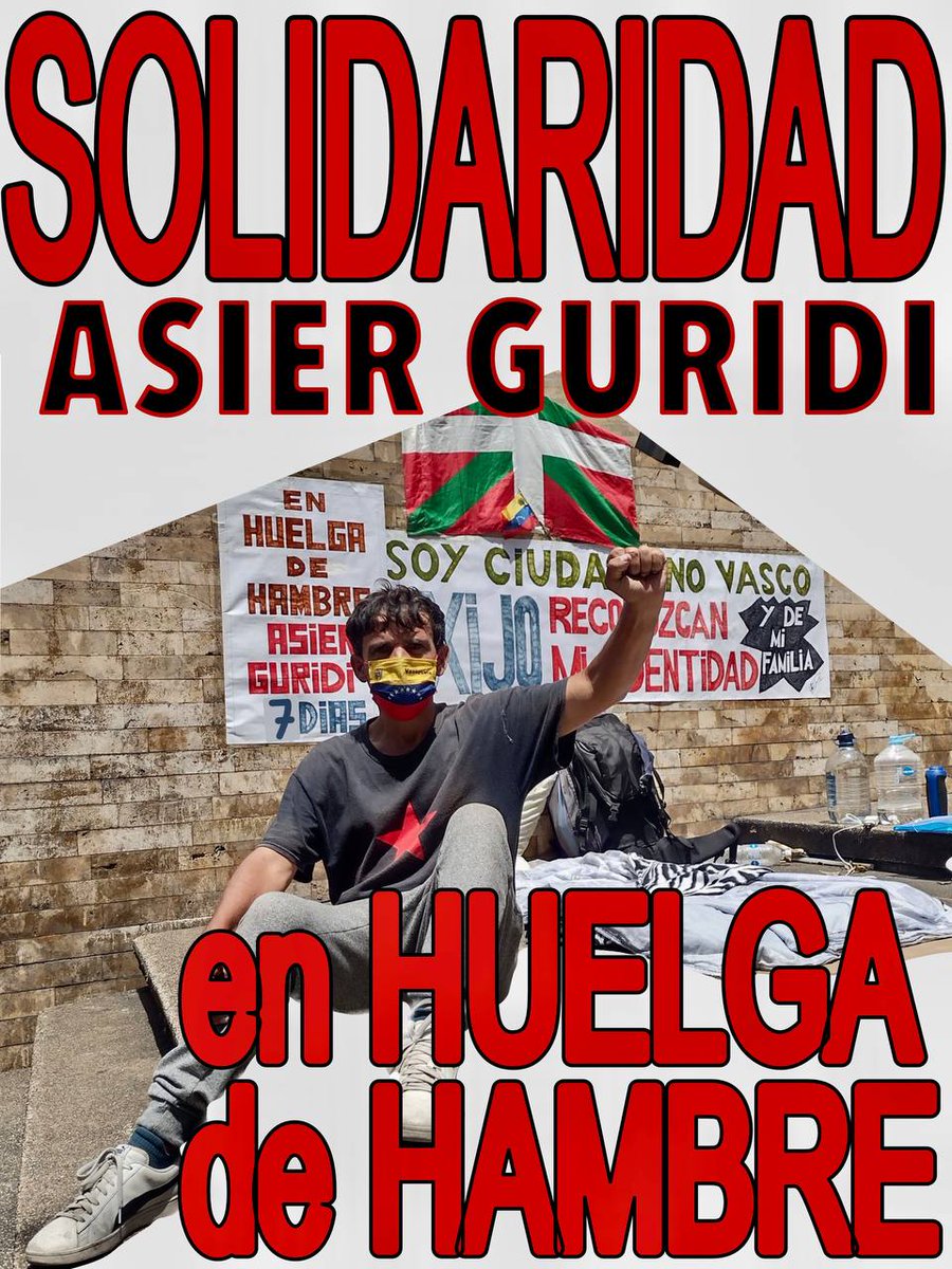 NortasunBila's tweet photo. La protesta tiene por finalidad solicitar la única identidad jurídica válida que puede otorgar el Consulado de España, el pasaporte; pues la identidad jurídica es la entrada o el acceso para acceder a los Derechos Humanos fundamentales e inviolables #IdentidadParaAsier https://t.co/Z7IaL9twHT