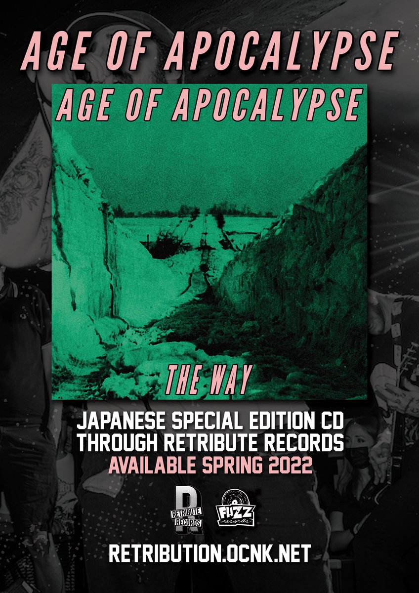 retributerecs's tweet photo. RR22 AGE OF APOCALYPSE - The Way limited CD edition will out on RETRIBUTE RECORDS®️👑🇯🇵 Obi strip exclusive CD edition in MAY🗓Pre order will available soon🏜
#rr22 #ageofapocalypse #retributerecords #fuzzrecords #hvhc #nyhc #retribution178 https://t.co/Sp4GhZXxtc