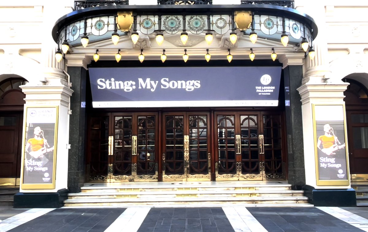 It’s a beautiful day to be at <a href="/LondonPalladium/">The London Palladium</a> preparing for <a href="/OfficialSting/">Sting</a>’s residency opening tonight! 7 hours to go…