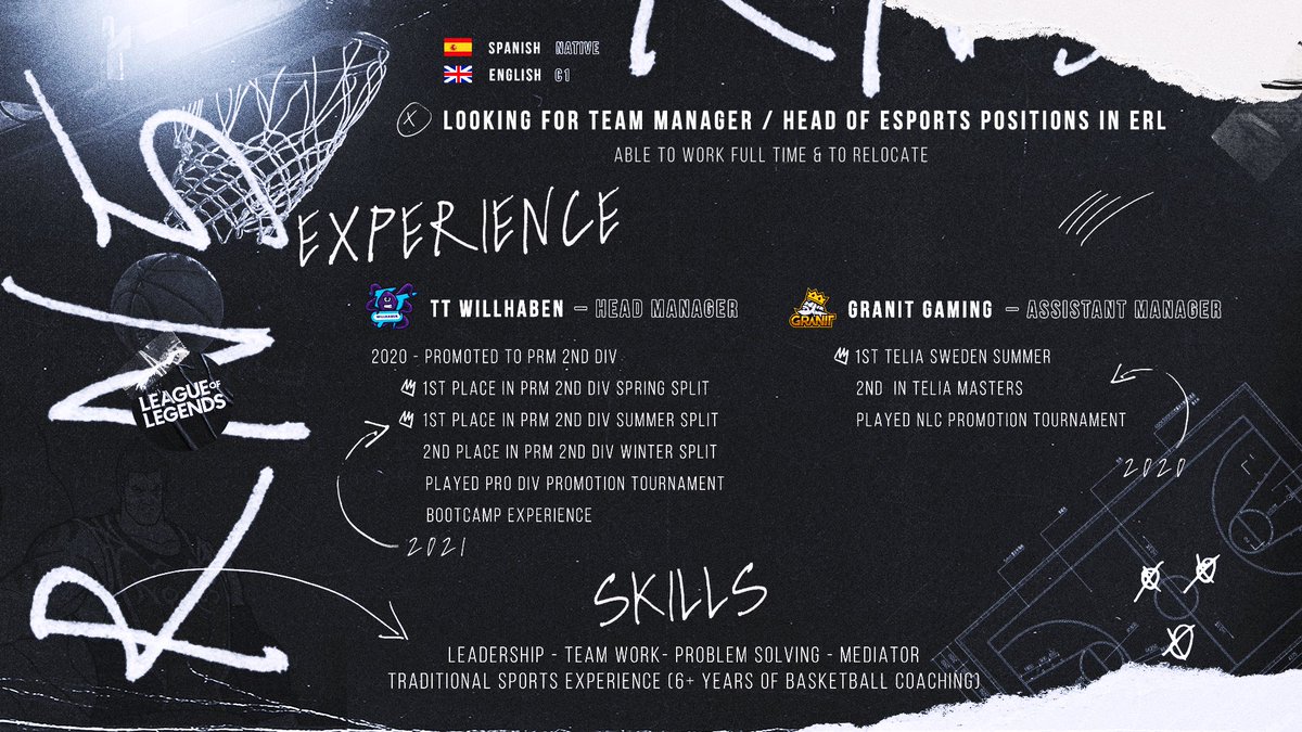 I am officially LFT as Head Manager / Head of esports

- Mainly looking for 1st Div ERL positions but I will consider every offer
- Able to work fulltime and relocate

References and CV on demand.

Contact me through DM or Discord RN5#3048

I appreciate if you share 💜