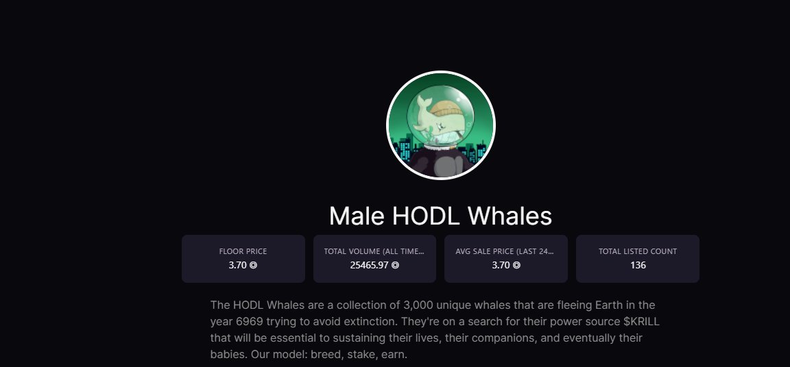TheLoneDegen's tweet photo. Baby Mint is the 16th.
Need a new Family?
Great Community. Great Utility. Staking. Breeding
Don't Miss out.
Female HODL: FP 8 SOL
Male HODL: FP 3.7 SOL
@SolanaWhalesNFT
#sol #Solana #hodl #hodlwhale #NFTCommunity #magiceden #matrica #Staking #UtilityCoins #UtilityNFT #crypto https://t.co/6S7vMlQmst