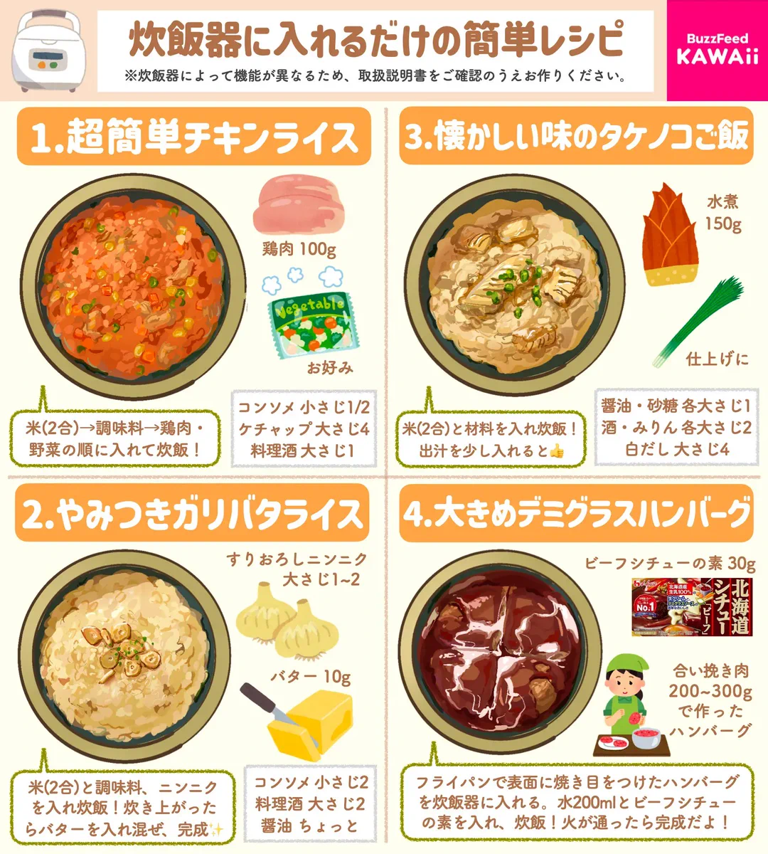 ご飯系だけじゃなくスイーツ系も！お手軽に作れそうな炊飯器レシピ8選！