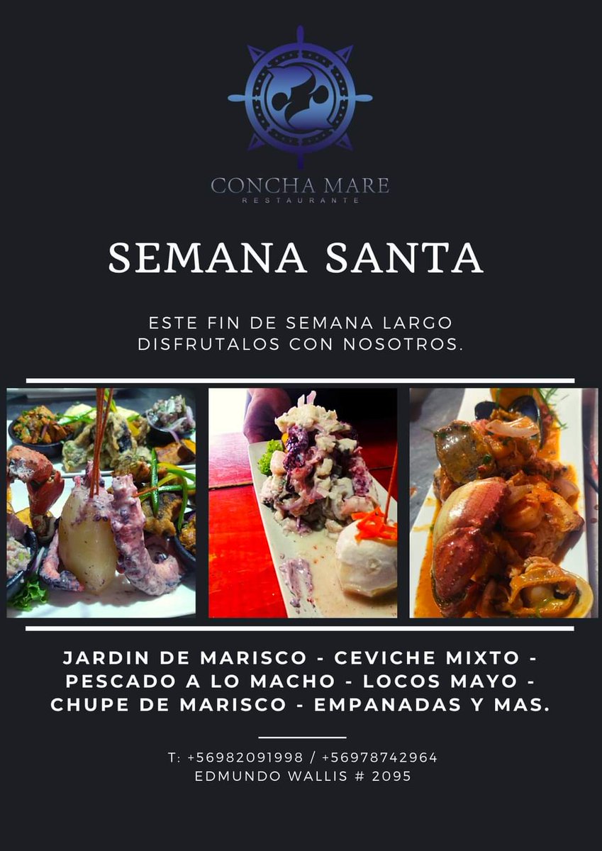 doniquique's tweet photo. Pescados y mariscos de la mejor calidad para este fin de semana, ven a disfrutar en nuestro local o pide a nuestro numero de teléfono.
+56982091998 / +56978742964.
📍 EDMUNDO WALLIS #2095.
Del Mar a Su Paladar
#Conchamare
#PlayaBrava
#Iquique
@apuntesyviajes
@guia_de_picadas https://t.co/3EPUtWALmH