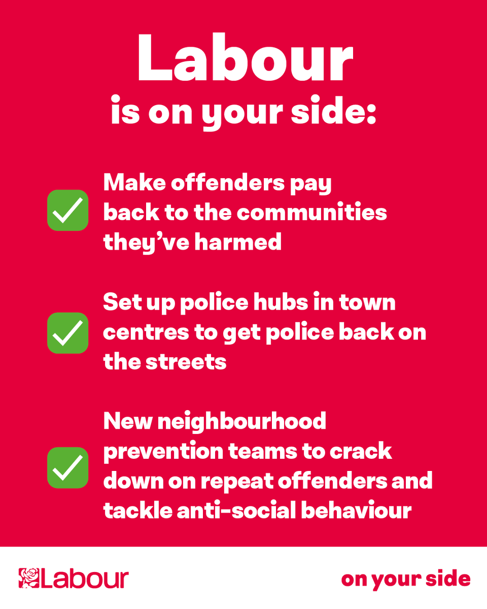 Britain deserves a government dedicated to keeping you and your families safe. 

Labour has a plan to provide you with security. 
 
Vote Labour on Thursday 5 May.