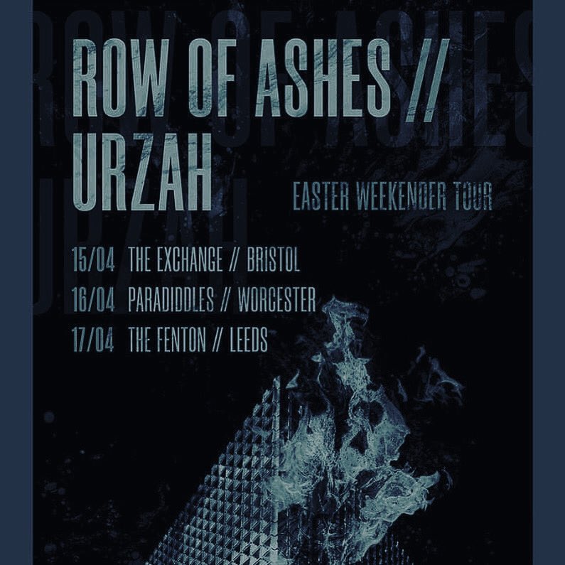 survivingsounds's tweet photo. Row of Ashes are cruising across England this weekend with Urzah. Go get some noise and pre-order their new tape from us. 🤘@RowofAshesband

#rowofashes #urzah #weekender #sludge #doom #noiserock #survivingsounds https://t.co/D4c31umb68