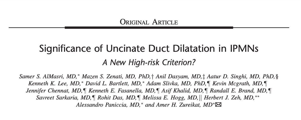 Gio_Marchegiani's tweet photo. For IPMN lovers 🥰 Significance of uncinate duct dilatation 🍇 A new high-risk criterion?

🔪 260 resected IPMN

🌊 Uncinate duct dilatation predicts HGD and IC

🚨 Association persisted for remote IPMNs of dorsal pancreas

@herbert_zeh @Anil_Dasyam 👇👇👇
https://t.co/58SjLt1kl8 https://t.co/eROrvr71In