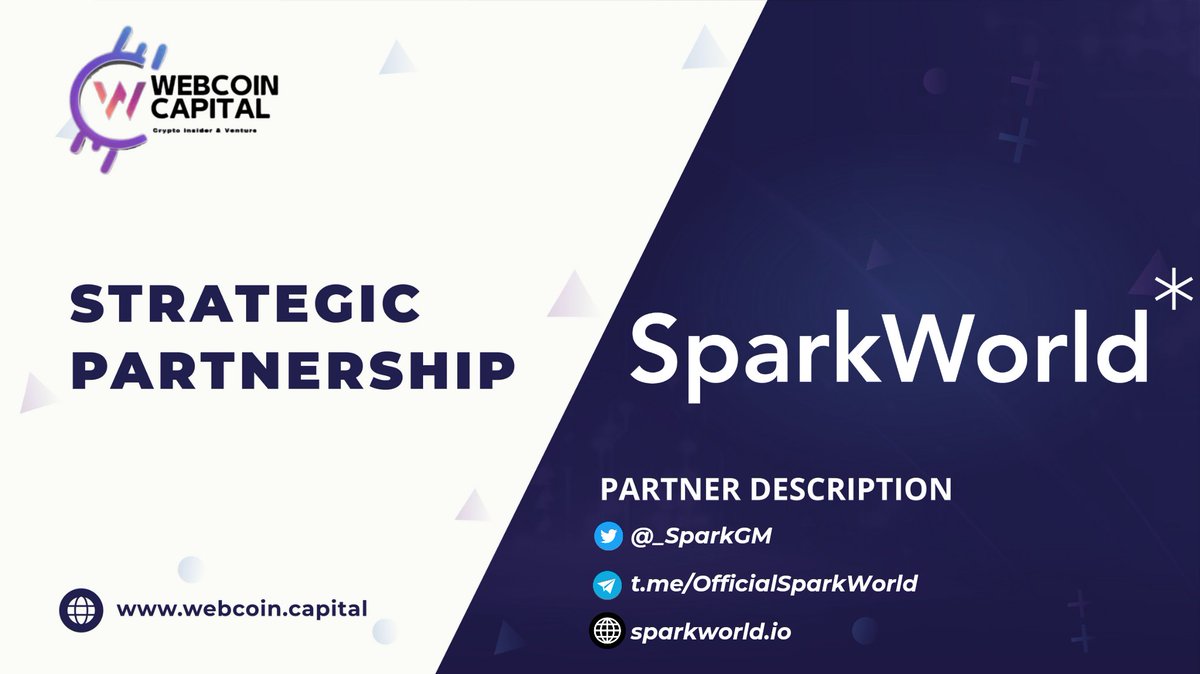 WebcoinLabs's tweet photo. 💥 We are glad to announce our Strategic partnership with @_SparkGM🔺

💫Sparkworld is a revolutionary NFT Ecosystem &amp; Launchpad built on Avalanche platform which creatively solves the whitelisting and randomised minting problem for NFT drops

👉More info
https://t.co/ixUTHUX5p1 https://t.co/21ZNsJt9EL