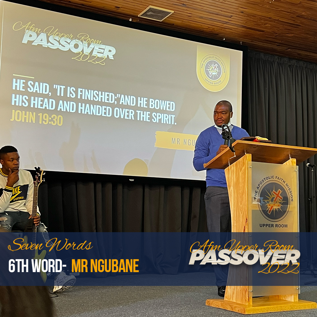 AfmUpperRoom's tweet photo. THE SIXTH WORD
When Jesus had received the wine, he said, "It is finished;"
and he bowed his head and handed over the spirit.
John 19:30

CATCH THE SERMON ON LIVE https://t.co/pcPq2PoOP8 #FillUpTheChurch #UpperRoomPassover22 https://t.co/EGtR7mwBYj