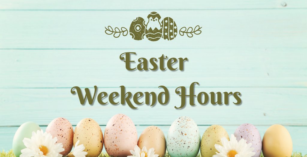 Aberdeen Mall will be open the following this weekend:

Fri: 11-5
Sat: 10-6
Sun: **Closed
Mon: 10-6

**On Easter Sunday most of our stores &amp; services will be closed, apart from the following:
Best Buy: 11-6
Fresh St. Market: 8-8
Hudson's Bay: 11-5
lululemon: 11-5
Marshalls: 10-6
