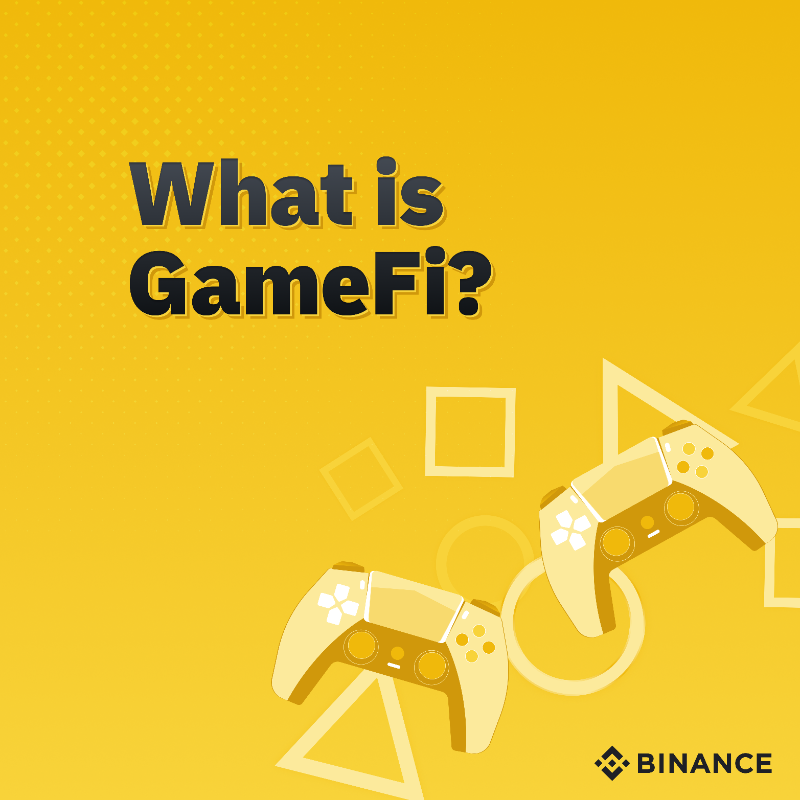 binance's tweet photo. Game + Finance = #GameFi.

Swipe to learn more about how you can earn money from gaming in the metaverse ⬇️