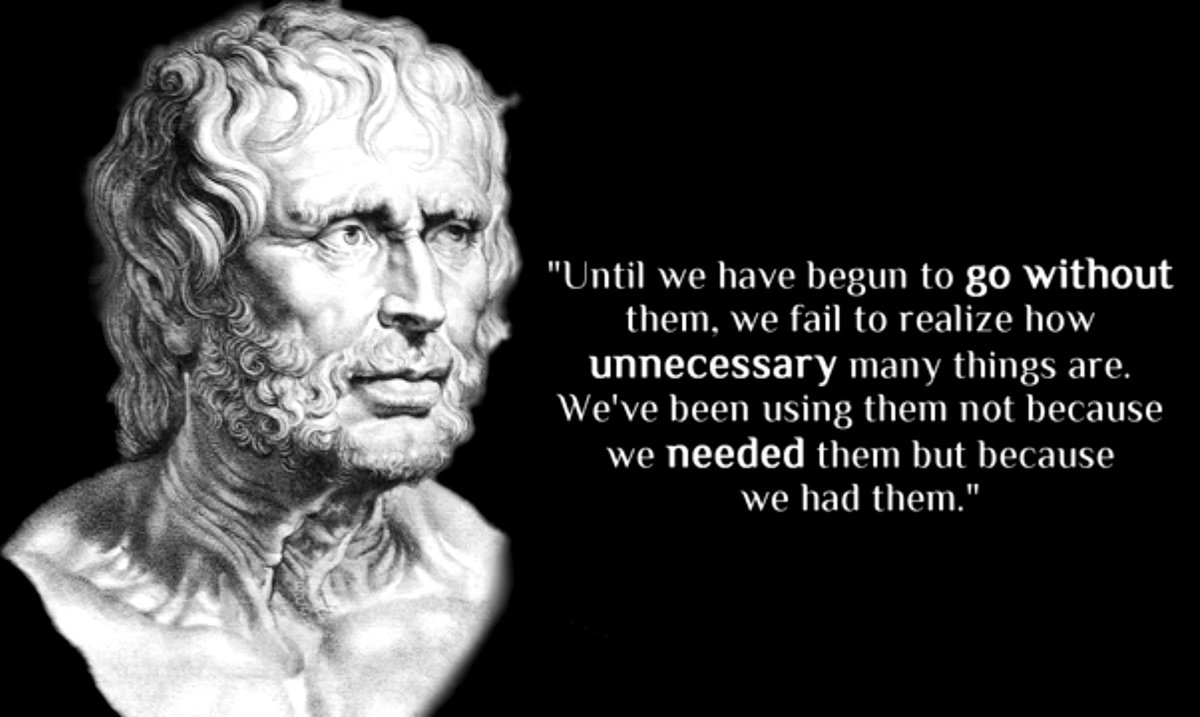 LelandRJohnson's tweet image. &quot;Until we have begun to go without them, we fail to realize how unnecessary many things are. We&apos;ve been using them not because we needed them but because we had them.&quot; - Seneca